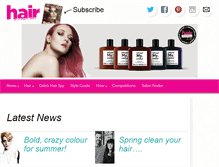 Tablet Screenshot of hairmagazine.co.uk